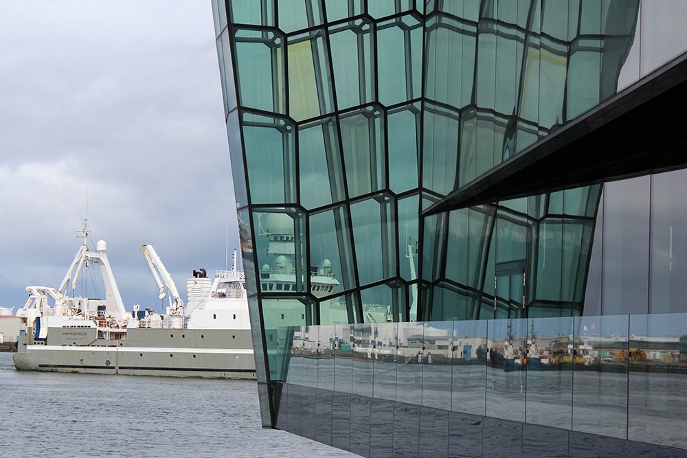 Das Kulturzentrum Harpa in Reykjavik