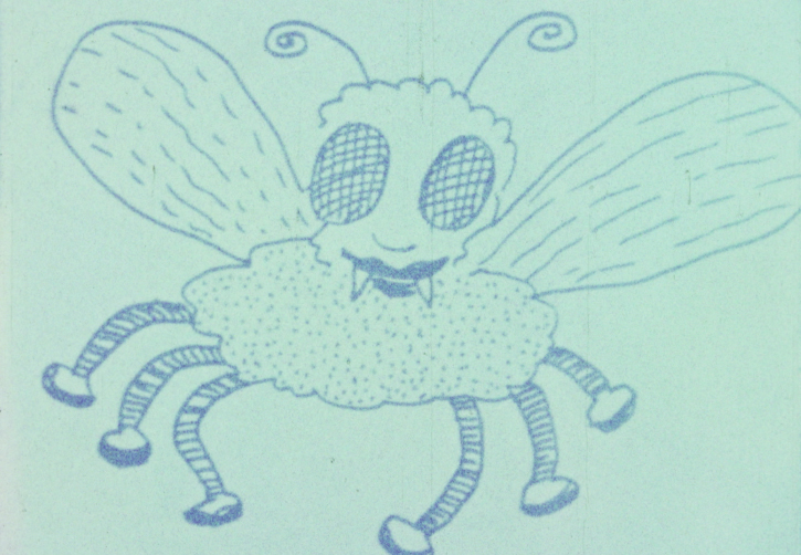 Zeichnung mit einer Mücke drauf