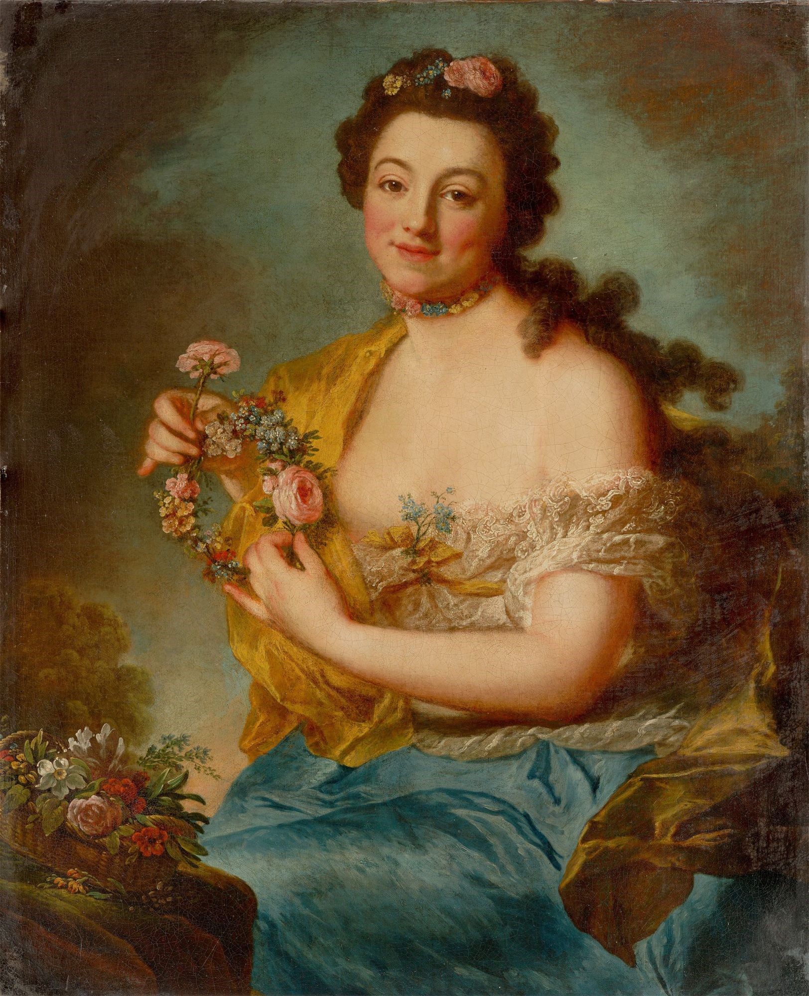 Selbstbildnis als Flora von Anna Dorothea Therbusch
