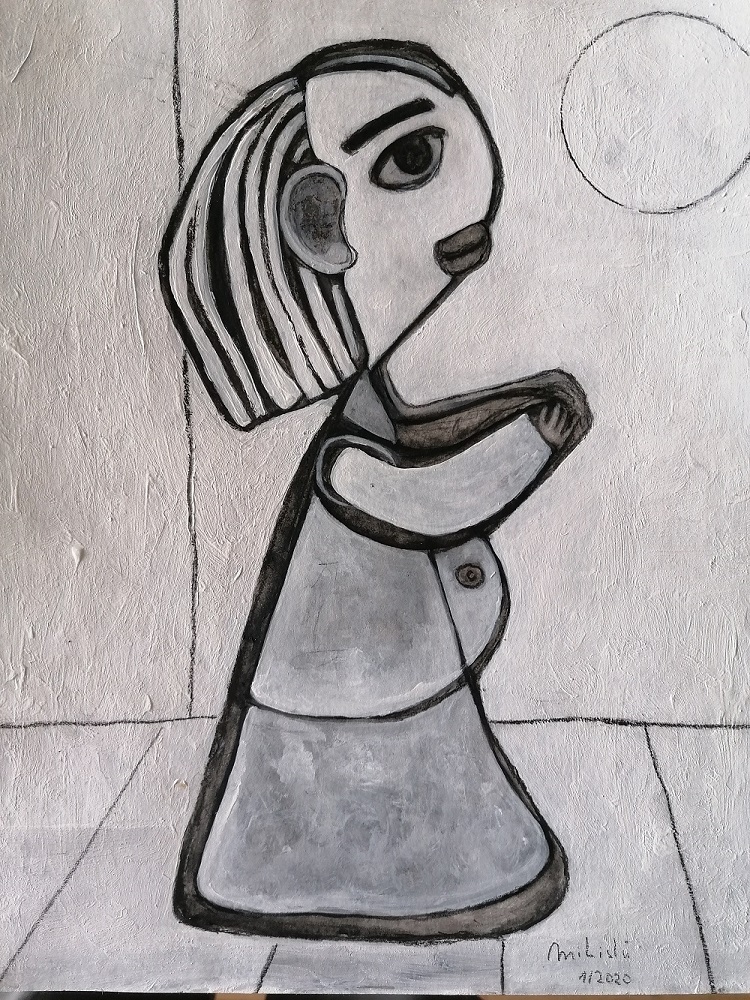 Frauenfigur Zeichnung von Miriam Sturm