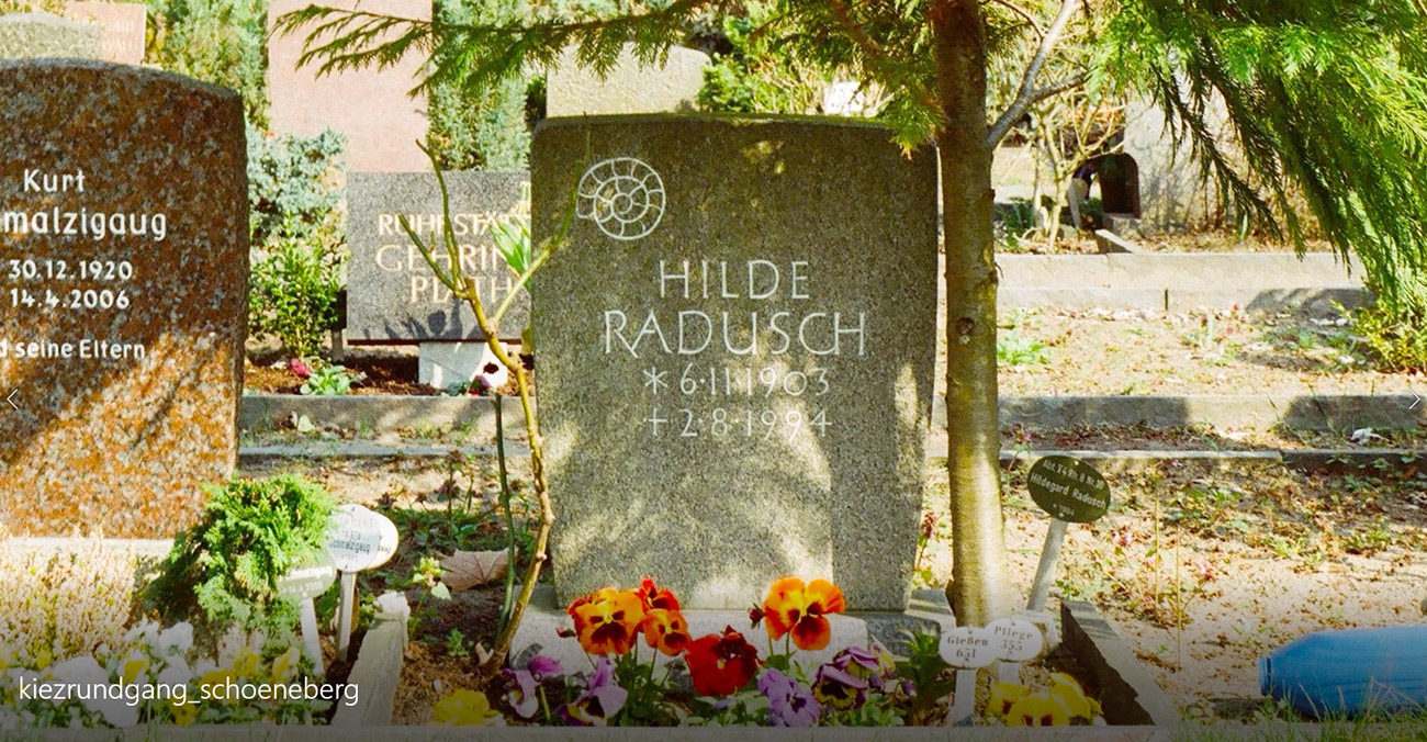 Foto vom Grabstein Hilde Radusch